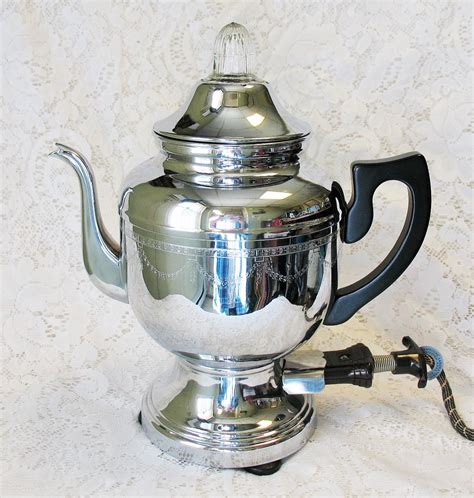 Vintage Farberware Electric Coffee Percolator Pot Art Deco Chrome from ...