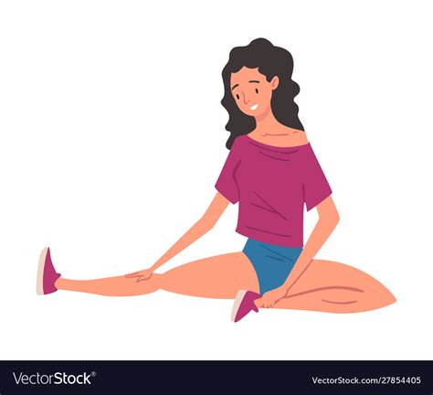 Girl warming up before training fitness workout Vector Image