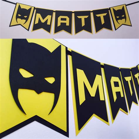 Personalized Batman Banner Batman Birthday Banner Batman