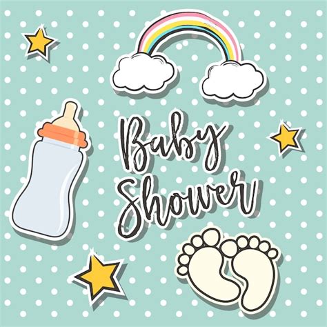 Baby shower background design Vector | Free Download