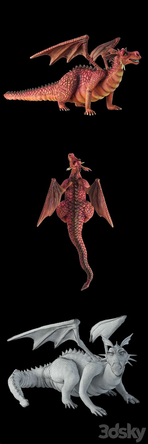 The dragon from the cartoon Shrek - Toy - 3D model