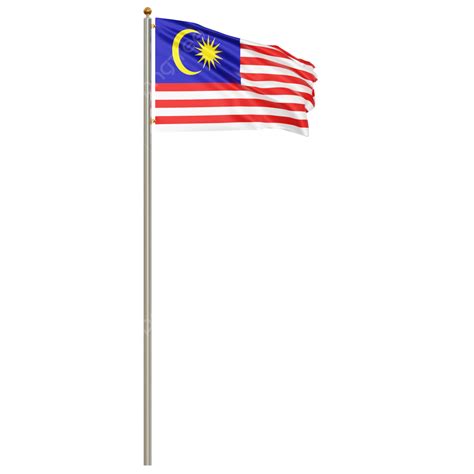 Malaysia Flag With Pole, Malaysia Flag Waving, Malaysia Flag Waving ...