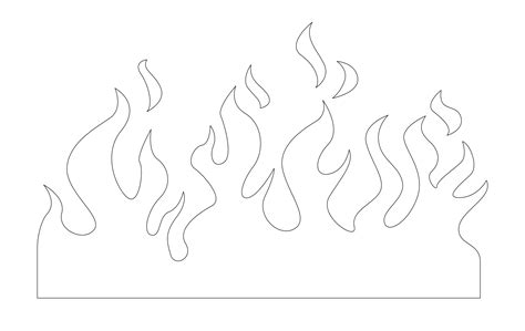 Printable Flames Template