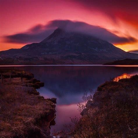 Sunrise at Mount Errigal, Donegal, Ireland. Ireland Tourism, Ireland ...