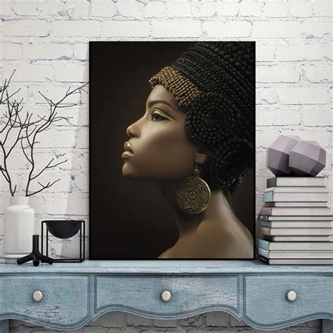 Queen Poster Black Paintings African Canvas Wall Art Home Oil Painting ...