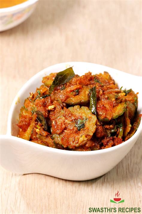 Bitter Gourd Curry | Karela Sabzi Recipe - Swasthi's Recipes