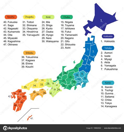 Blank Map Of Japan Prefectures - Map of Japan - Prefectures of japan ...