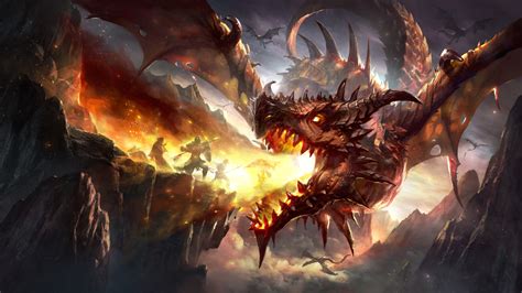 Fantasy Dragon Is Breathing Fire HD Dreamy Wallpapers | HD Wallpapers ...