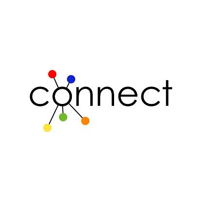 Connect Logo Black Text And Network Connection Symbol Brand Identity ...