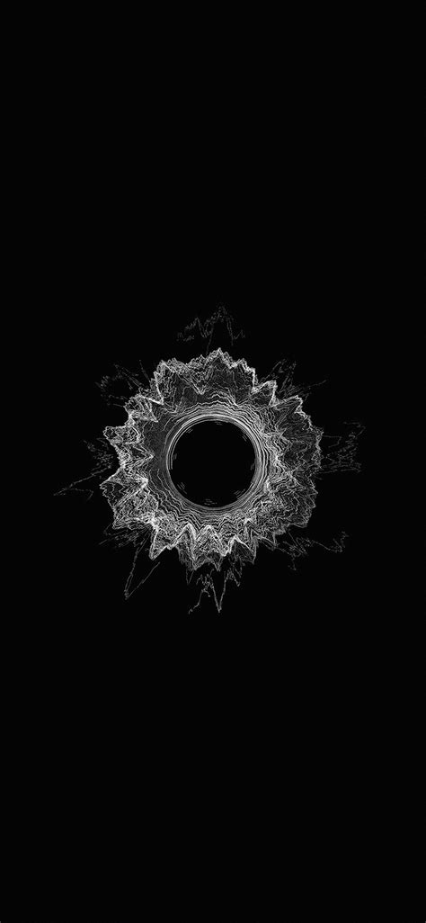 Dark hole black minimal pattern background iPhone X Wallpapers Free ...