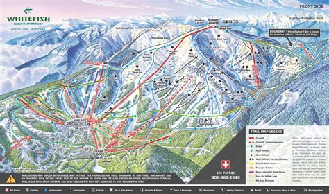 Whitefish Mountain Resort Trail Map • Piste Map • Panoramic Mountain Map