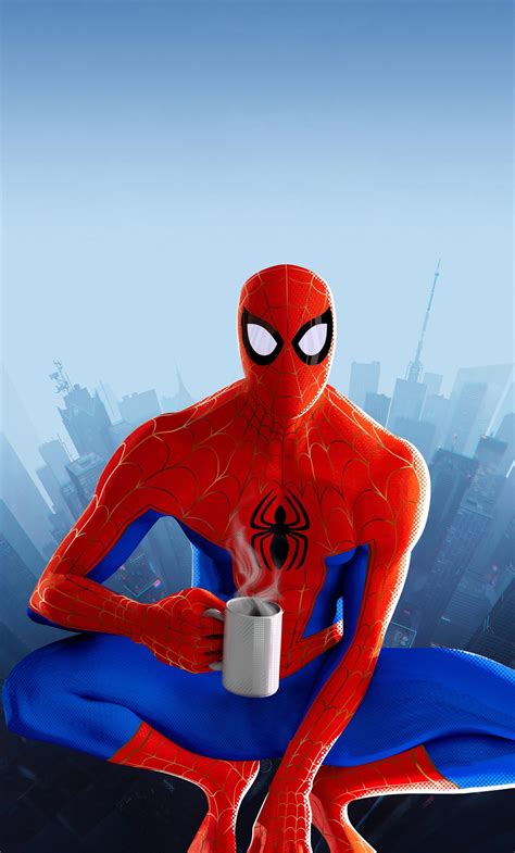 1280x2120 Peter Parker In SpiderMan Into The Spider Verse Movie Poster ...