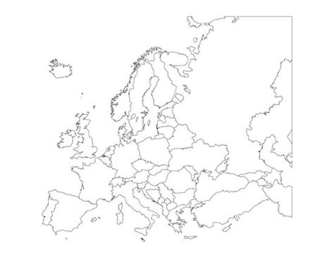 Printable Blank Map of Europe | Free PDF Template