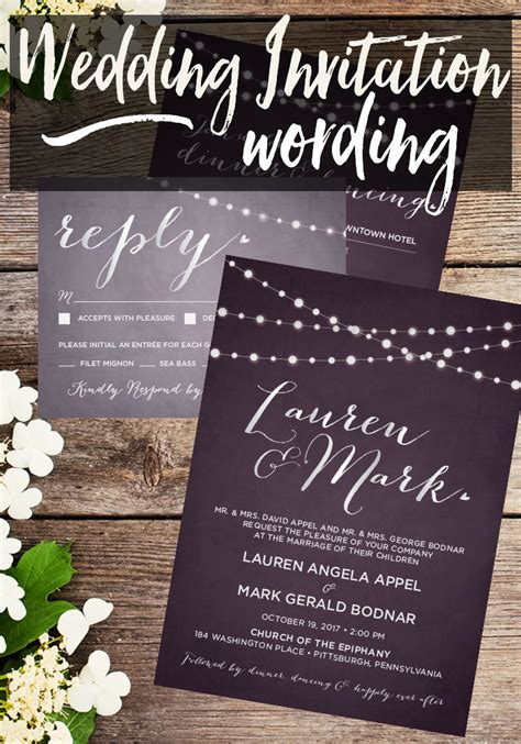 Wedding Invitation Wording • Taylor Bradford