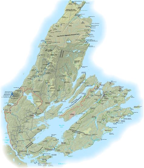 Cape Breton Island Trail Map - Cape Breton Island • mappery