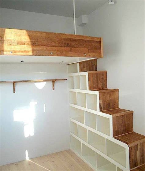 Loft bed with storage stairs, Furniture & Home Living, Furniture, Bed ...