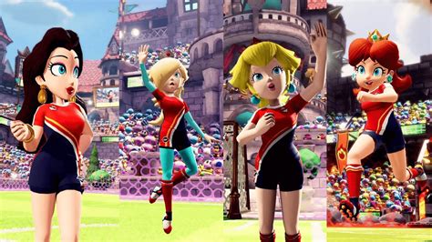 Mario Strikers Battle League - Peach Pauline Daisy Rosalina Gameplay ...