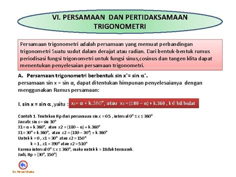 PERSAMAAN DAN PERTIDAKSAMAAN FUNGSI TRIGONOMETRI Klik Shapes Untuk