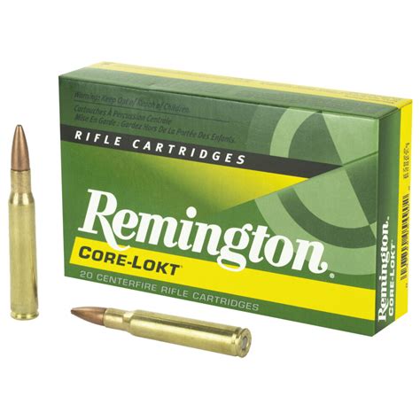 Remington Core-Lokt, 30-06 Springfield 180 Grain, Pointed Soft Point ...