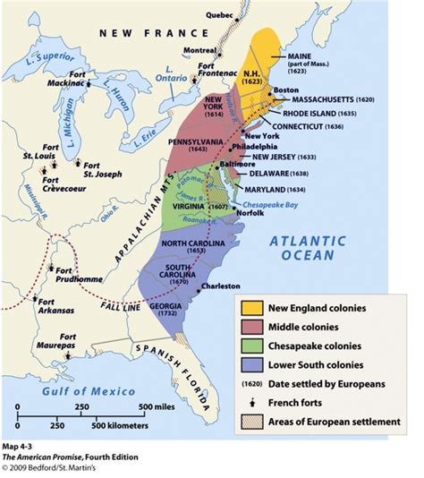 BTHS: United States History 1 / British Colonies Map