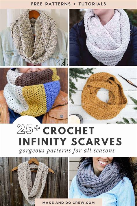 25 Easy Circle + Infinity Scarf Crochet Patterns