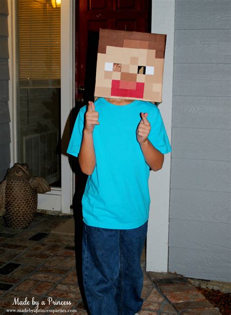 Minecraft Papercraft Steve Head Costume