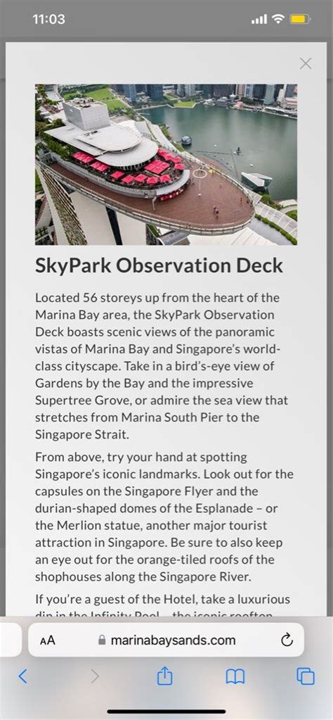 MBS SkyPark Observation Deck, Tickets & Vouchers, Event Tickets on ...