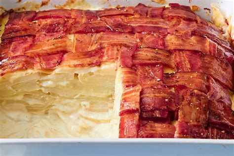 Bacon Lattice Potato Bake Recipe - Roast Recipes