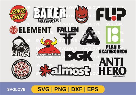 Skateboard Brand Logo SVG PNG DXF EPS - Gravectory