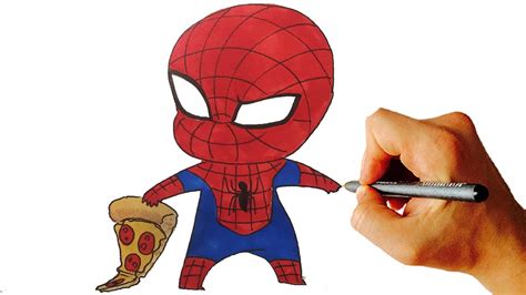 How to Draw Spiderman Chibi From Marvel Characters Easy Step by Step ...