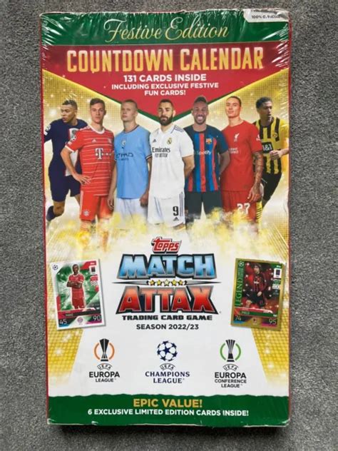 MATCH ATTAX 2022/23 22/23 Advent Calendar Countdown 131 Cards Inside ...