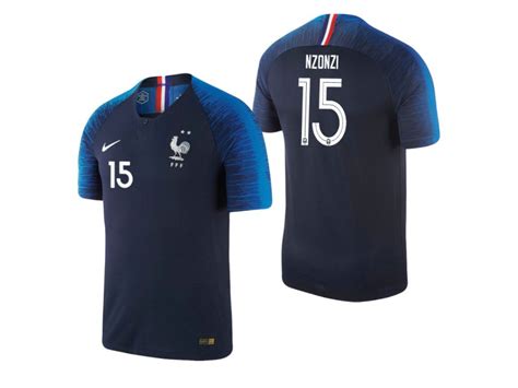 France National Soccer 2018 World Cup Champions Navy #15 Steven Nzonzi ...