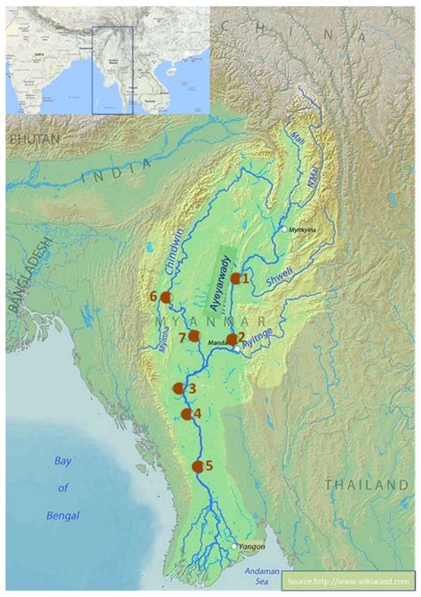 Irrawaddy River On World Map - Map