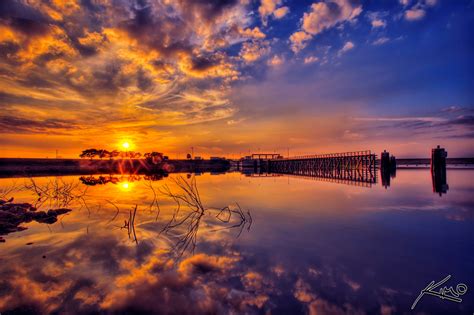 Lake Okeechobee Sunset at Flood Dam | HDR Photography by Captain Kimo