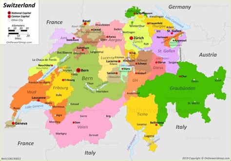 Switzerland Maps | Detailed Maps of Switzerland (Swiss Confederation)