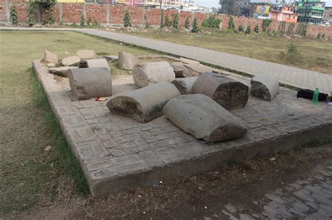 Ruins of Patliputra , Khumrar , Patna . Bihar