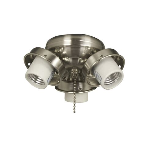 Harbor Breeze 4-Light Brushed Chrome Ceiling Fan Light Kit in the ...