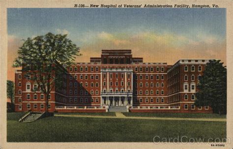 New Hospital of Veterans' Administration Facility Hampton, VA Postcard