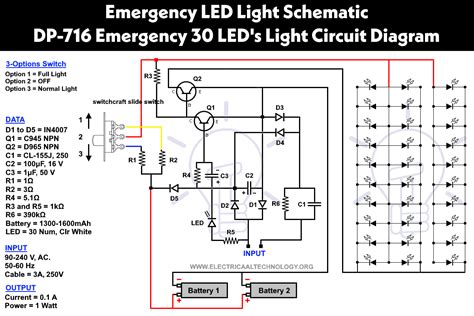 Emergency LED Light Circuit - DP-716 Rechargeable 30 LED's