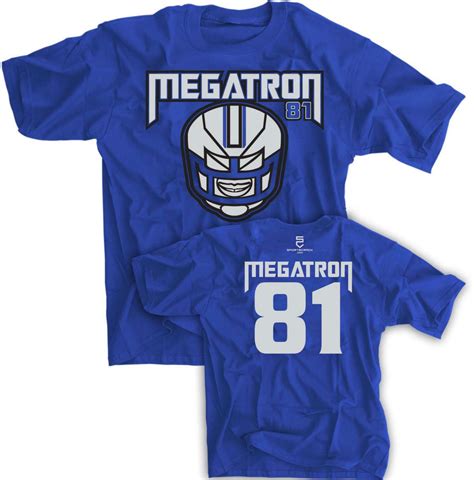 Calvin Johnson Megatron Jersey T Shirt Detroit Lions Funny Madden Small ...