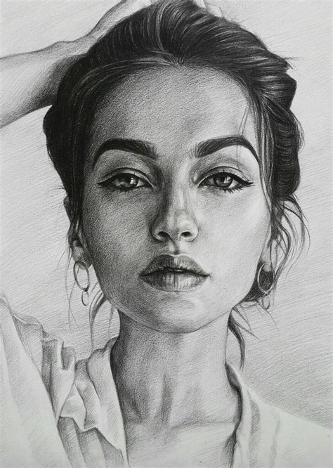 female portrait drawing - Google Search | Pencil portrait drawing ...