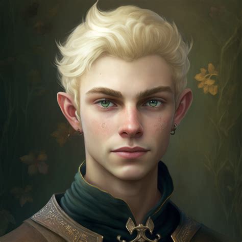 blonde male elf character portrait Character Inspiration Male, Fantasy ...