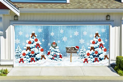 Christmas Door Murals, The Holiday Aisle Merry Christmas Tree Garage ...