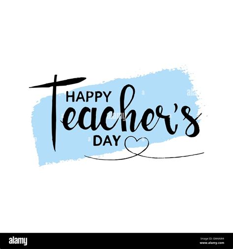 Happy teachers day handwritten lettering. Modern vector calligraphy ...