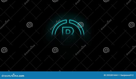 Letter B Logo Blue and Pink Neon Light Effect 4k Footage Stock Footage ...