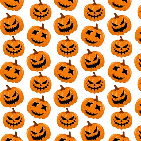 Seamless background of pumpkins for halloween vector illustration ...