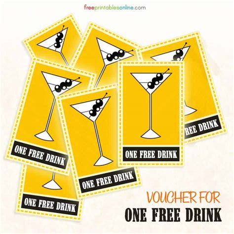 Free Printable Drink Voucher | Free Printables Online