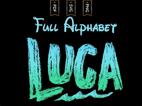 Luca Alphabet Font Alberto Luca Svg Alberto SVG Luca - Etsy