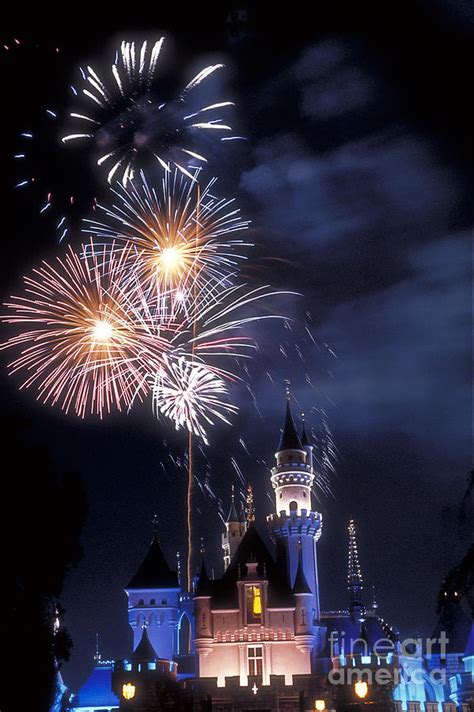 Cinderella Castle Fireworks iconic fairy-tale fortress Fantasyland ...