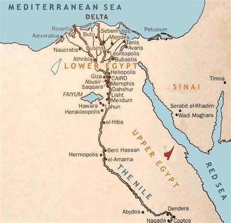 Ancient Egypt Cities Map - Yoshi Katheryn